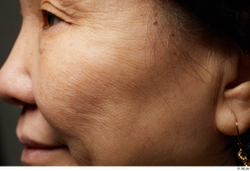 Eye Face Mouth Cheek Skin Woman Asian Slim Wrinkles Studio photo references